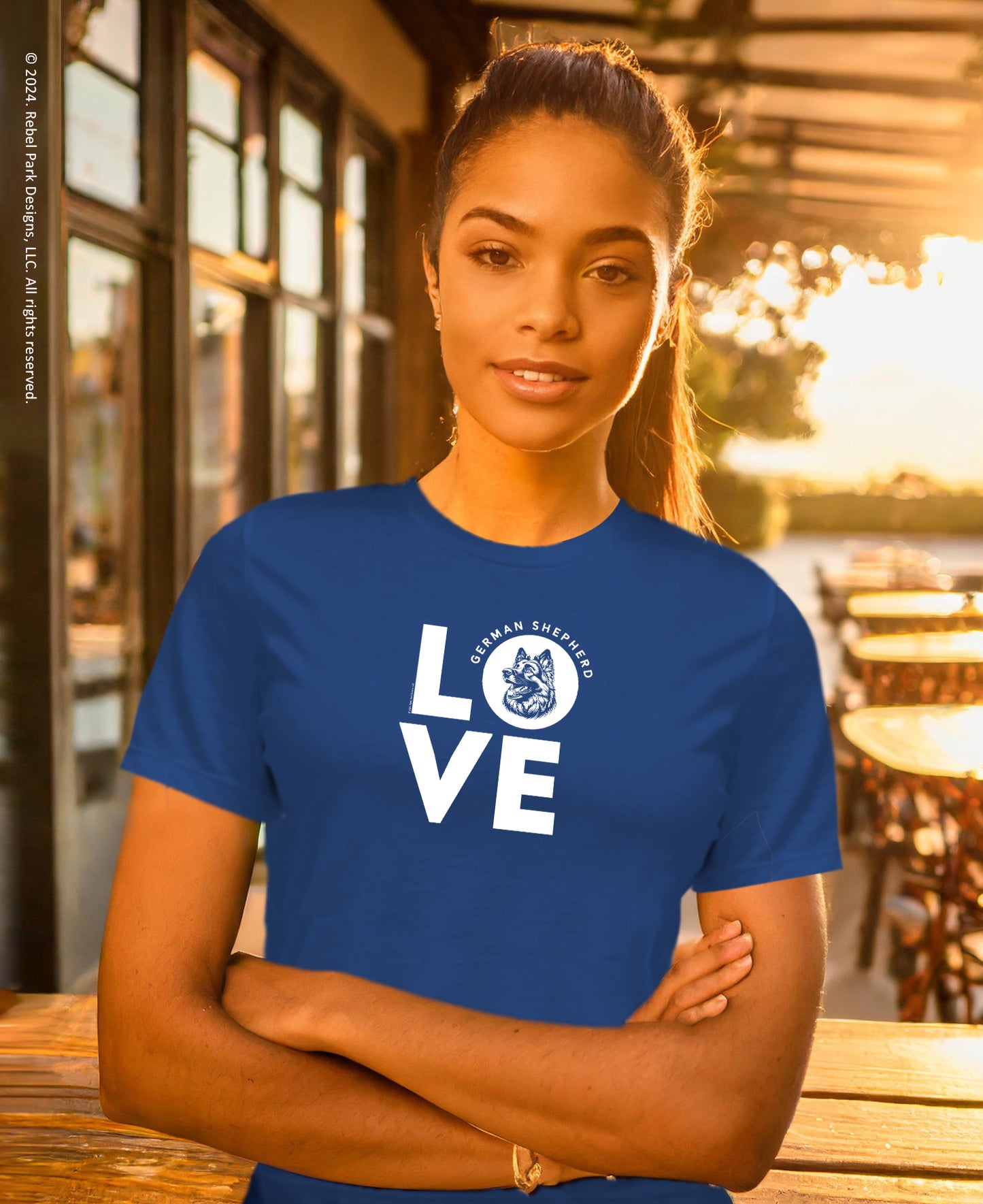 Women's Dog-Lover Graphic T-Shirts - Dog-Lover Tees for Women – Patriotic Tees - German Shepherd Love.