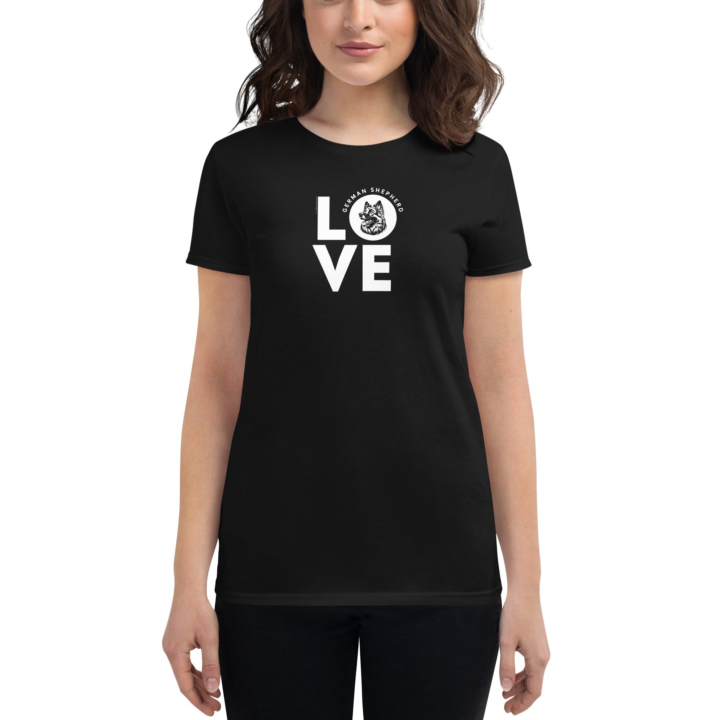 Women's Dog-Lover Graphic T-Shirts - Dog-Lover Tees for Women – Patriotic Tees - German Shepherd Love.