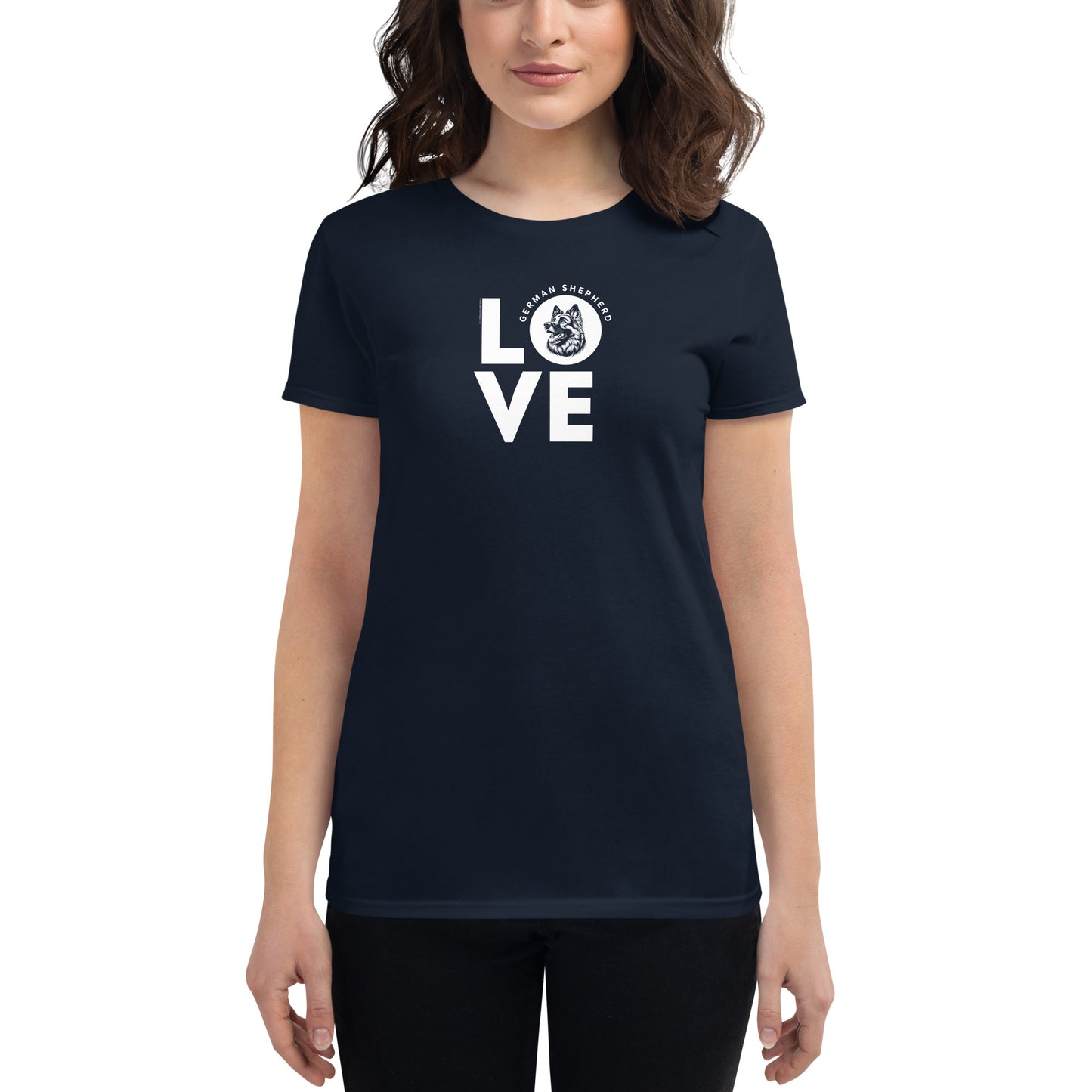 Women's Dog-Lover Graphic T-Shirts - Dog-Lover Tees for Women – Patriotic Tees - German Shepherd Love.