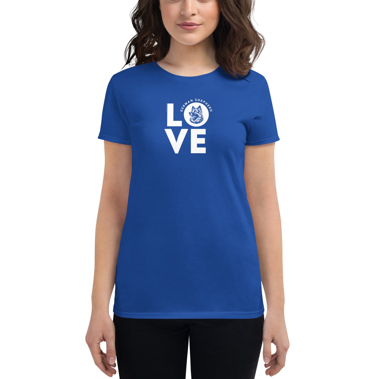 Women's Dog-Lover Graphic T-Shirts - Dog-Lover Tees for Women – Patriotic Tees - German Shepherd Love.