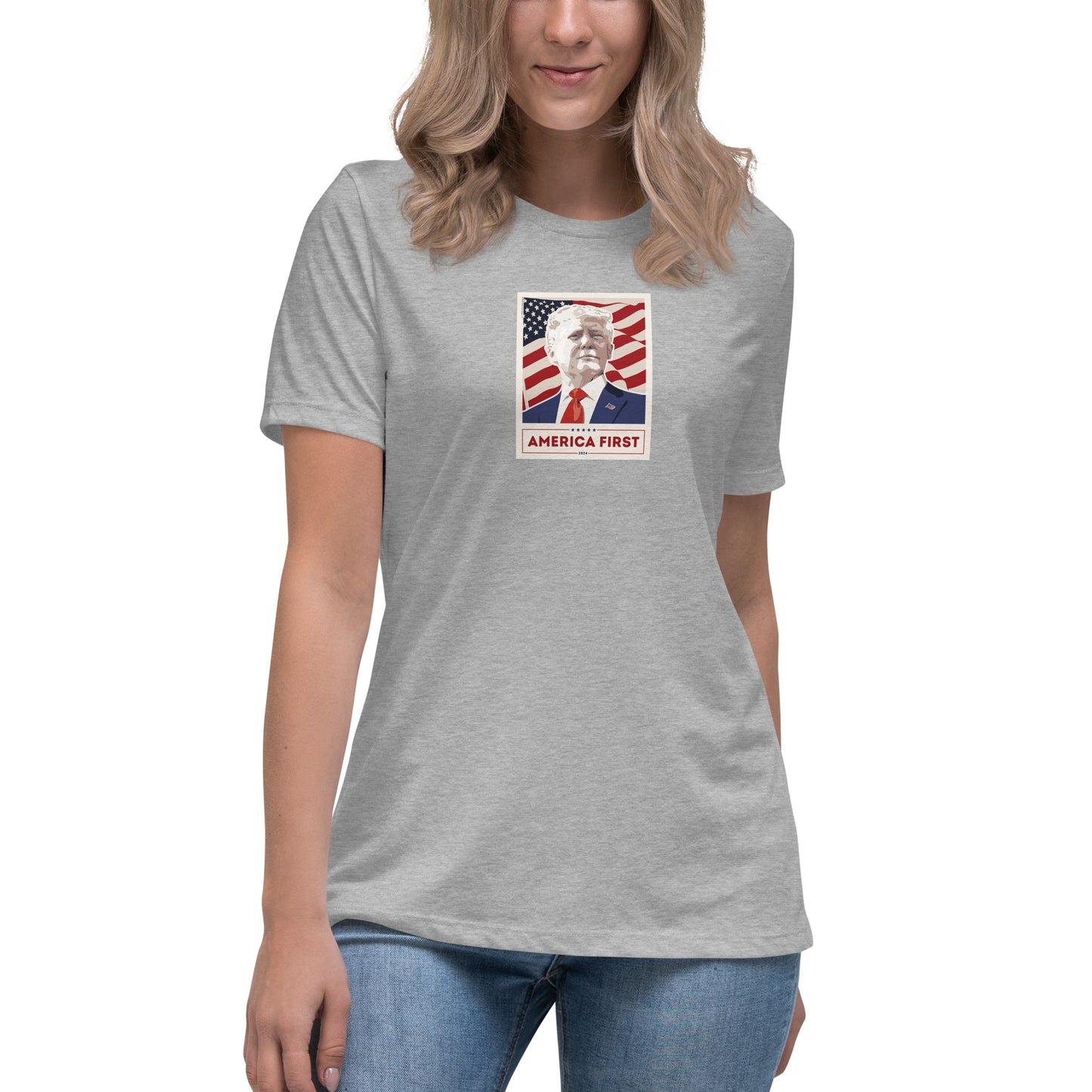 Women's Conservative Graphic T-Shirts - Patriotic T-Shirts for Women – Trump T-Shirts - American Pride Apparel - Trump - America First.