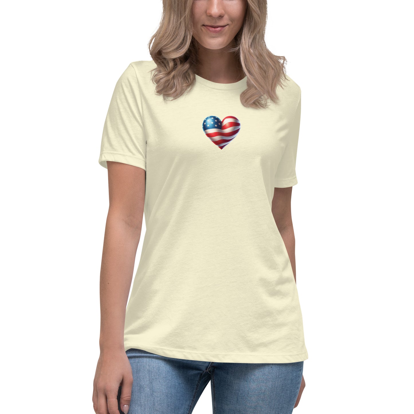 Women's Conservative Graphic T-Shirts - Patriotic T-Shirts for Women – Trump T-Shirts - American Pride Apparel - American Flag Heart Shirt.