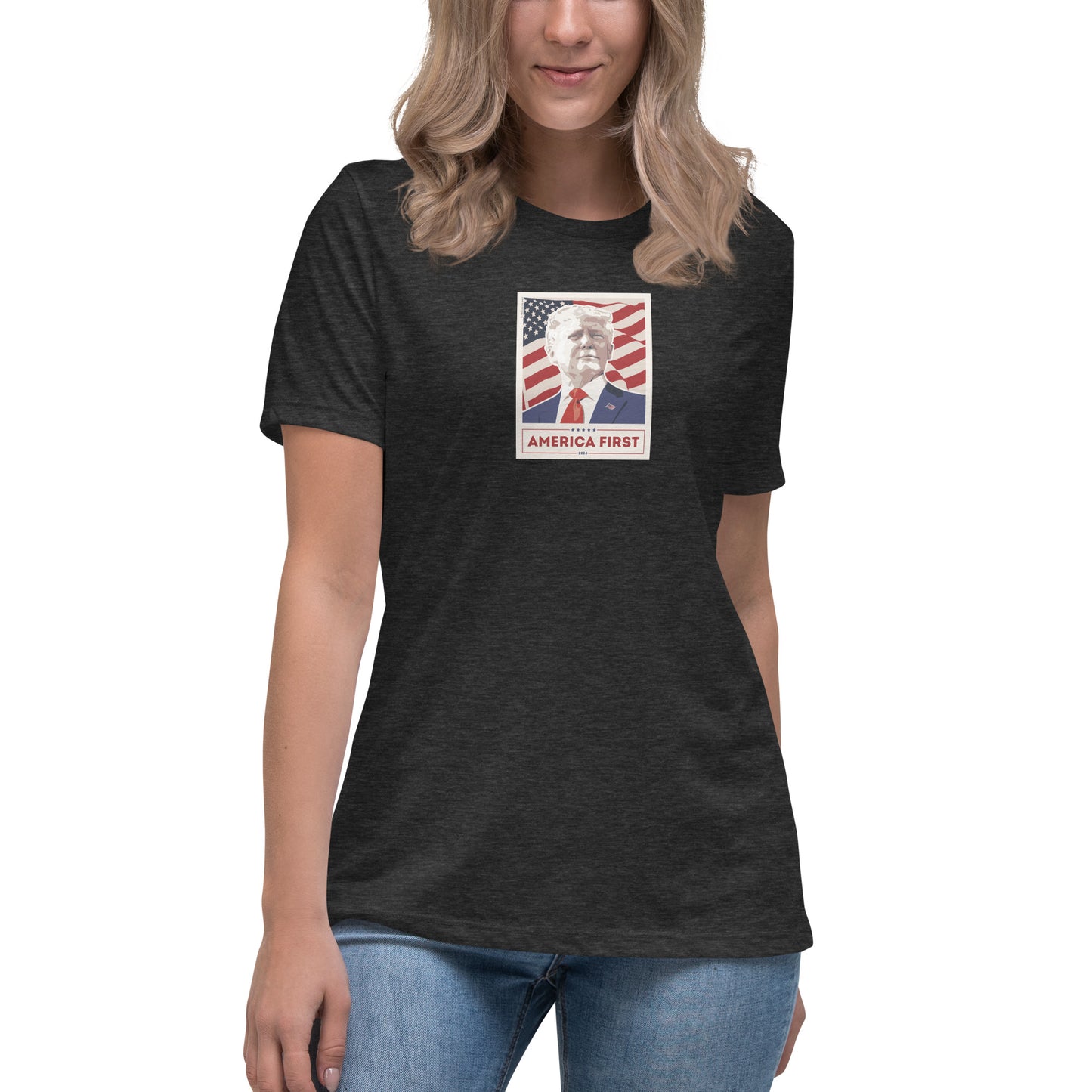 Women's Conservative Graphic T-Shirts - Patriotic T-Shirts for Women – Trump T-Shirts - American Pride Apparel - Trump - America First.