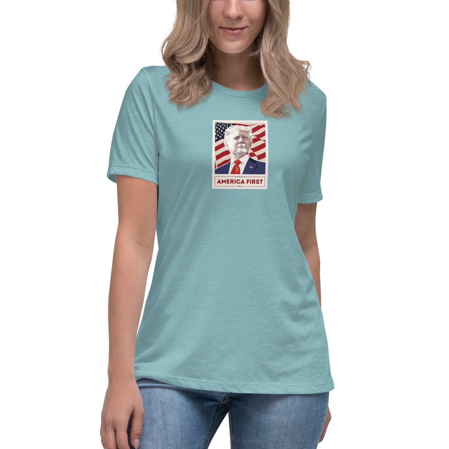 Women's Conservative Graphic T-Shirts - Patriotic T-Shirts for Women – Trump T-Shirts - American Pride Apparel - Trump - America First.