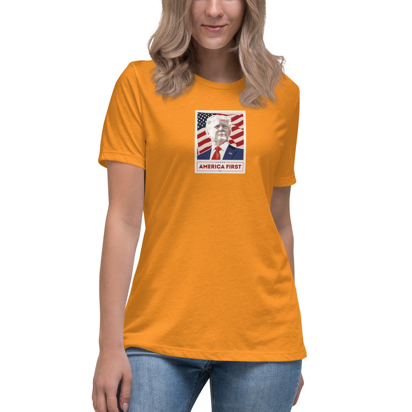 Women's Conservative Graphic T-Shirts - Patriotic T-Shirts for Women – Trump T-Shirts - American Pride Apparel - Trump - America First.