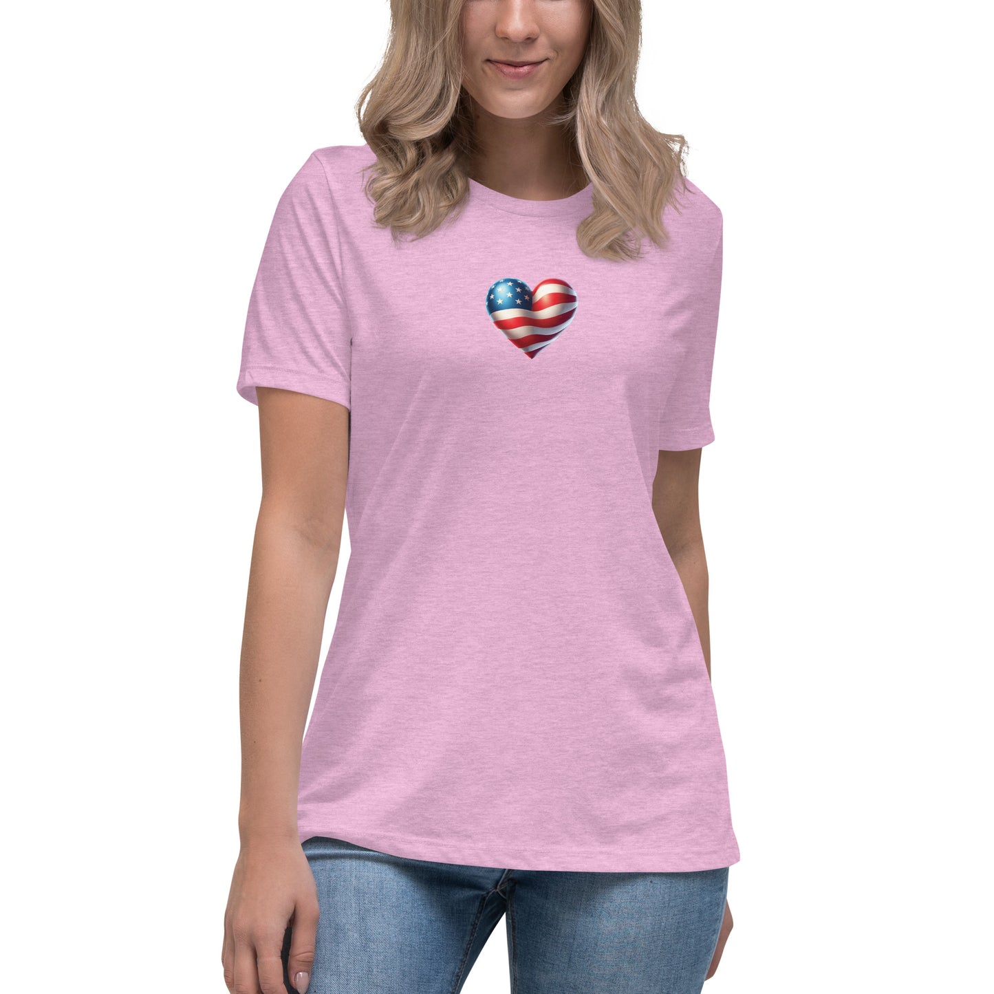 Women's Conservative Graphic T-Shirts - Patriotic T-Shirts for Women – Trump T-Shirts - American Pride Apparel - American Flag Heart Shirt.