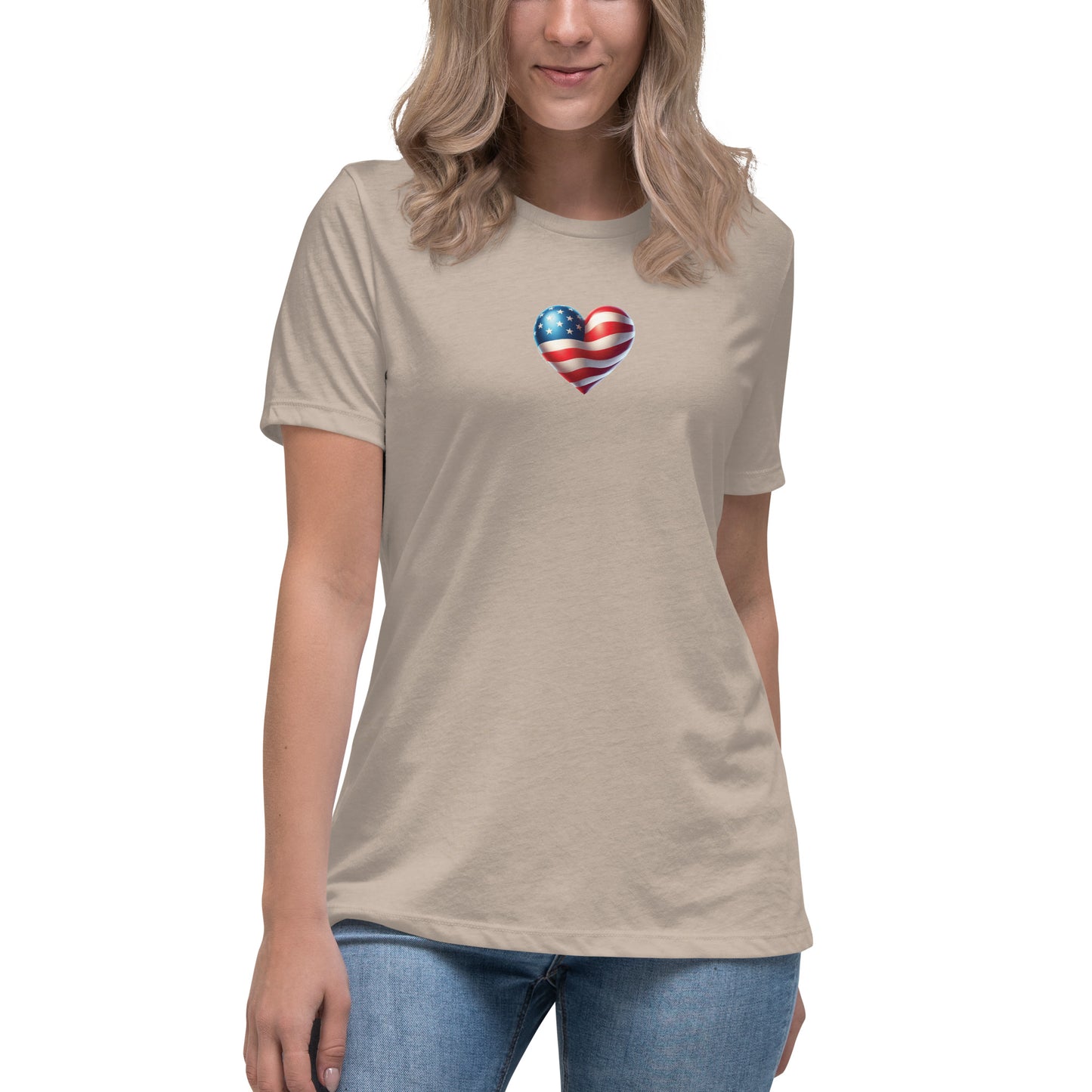 Women's Conservative Graphic T-Shirts - Patriotic T-Shirts for Women – Trump T-Shirts - American Pride Apparel - American Flag Heart Shirt.