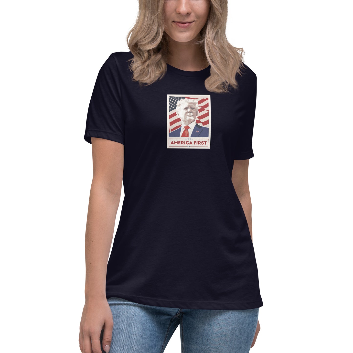 Women's Conservative Graphic T-Shirts - Patriotic T-Shirts for Women – Trump T-Shirts - American Pride Apparel - Trump - America First.