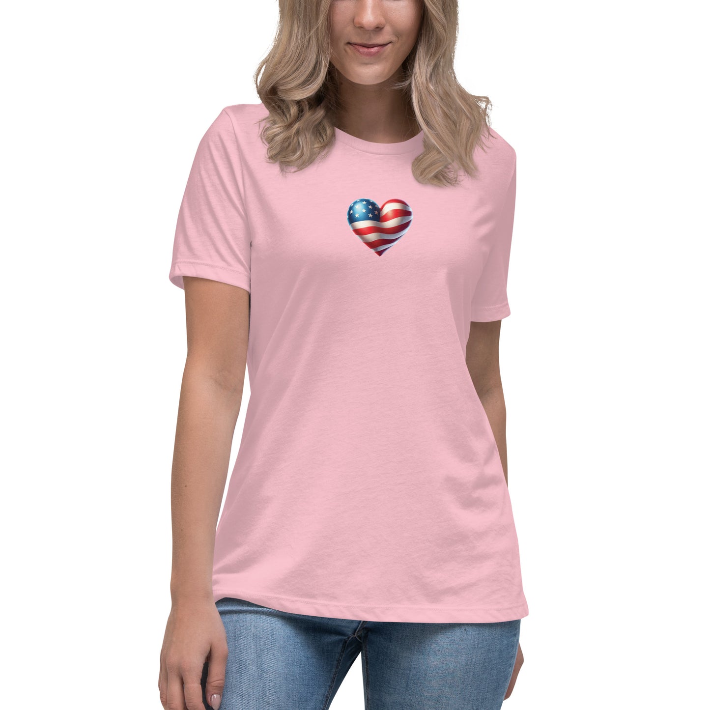 Women's Conservative Graphic T-Shirts - Patriotic T-Shirts for Women – Trump T-Shirts - American Pride Apparel - American Flag Heart Shirt.