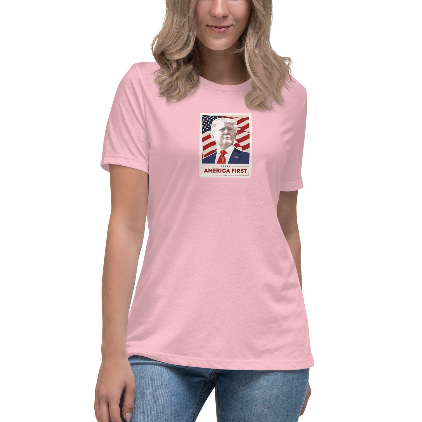 Women's Conservative Graphic T-Shirts - Patriotic T-Shirts for Women – Trump T-Shirts - American Pride Apparel - Trump - America First.