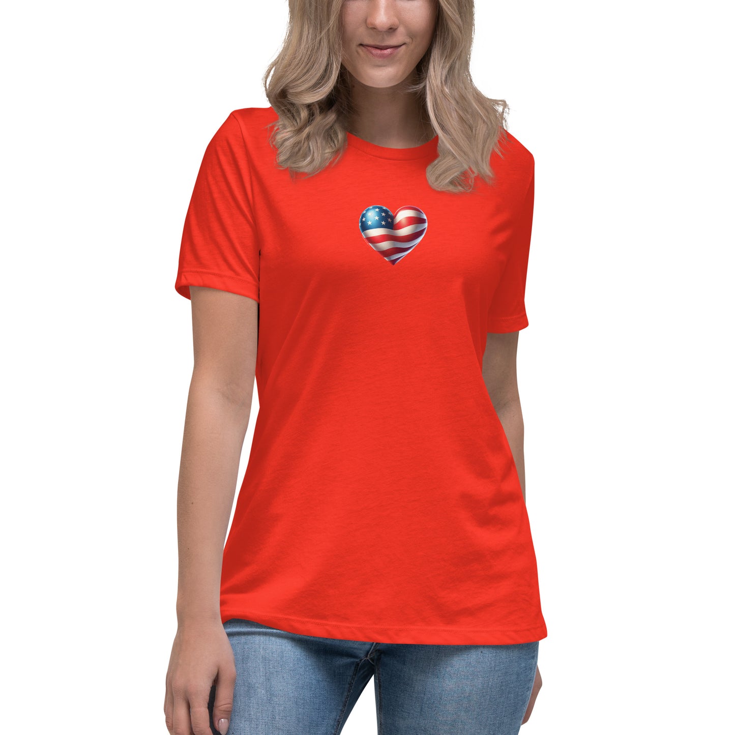 Women's Conservative Graphic T-Shirts - Patriotic T-Shirts for Women – Trump T-Shirts - American Pride Apparel - American Flag Heart Shirt.