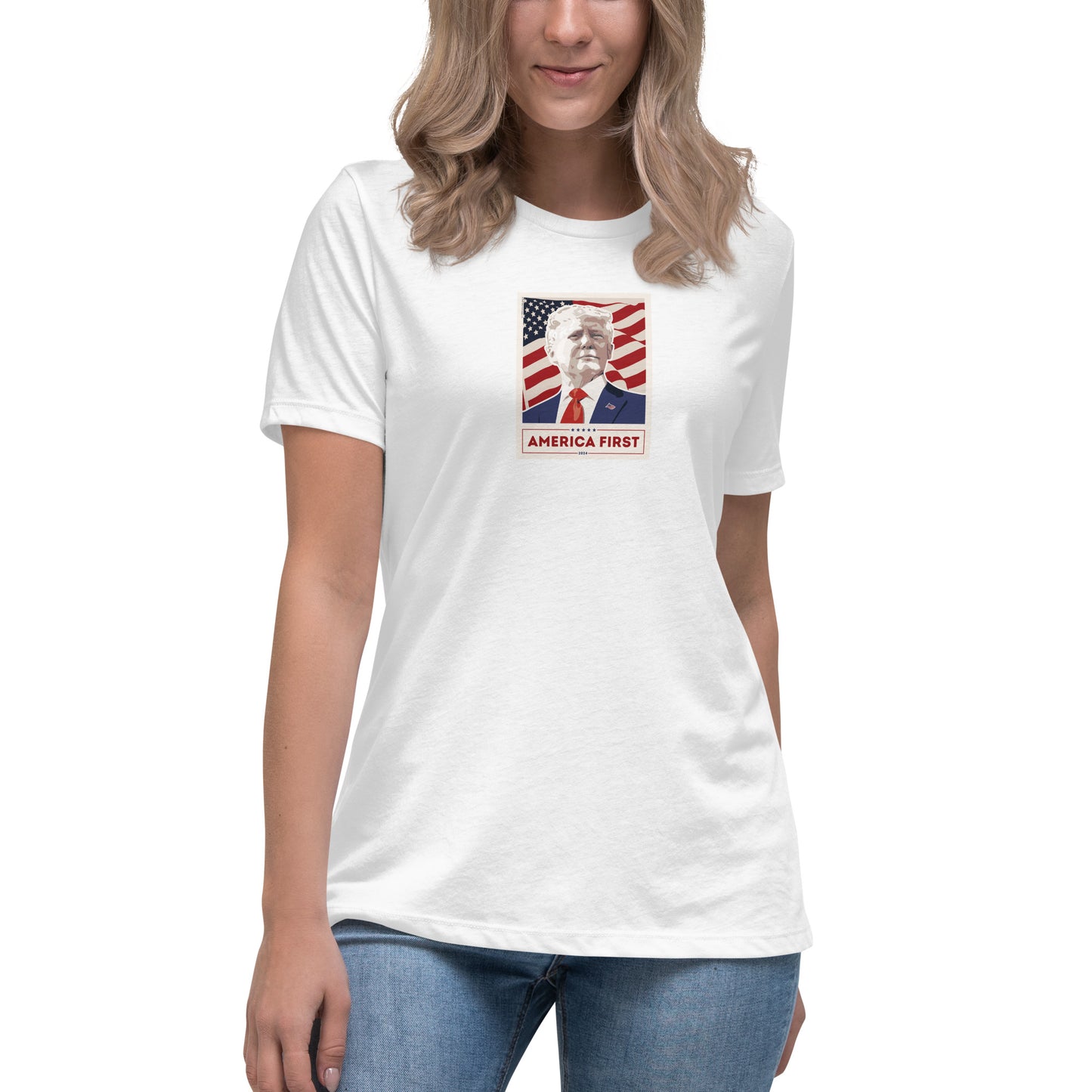 Women's Conservative Graphic T-Shirts - Patriotic T-Shirts for Women – Trump T-Shirts - American Pride Apparel - Trump - America First.